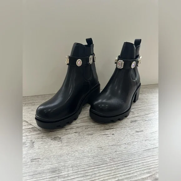 Women’s Ankle Boots with Embellishments Black Size 5 (36) - Picture 6 of 6